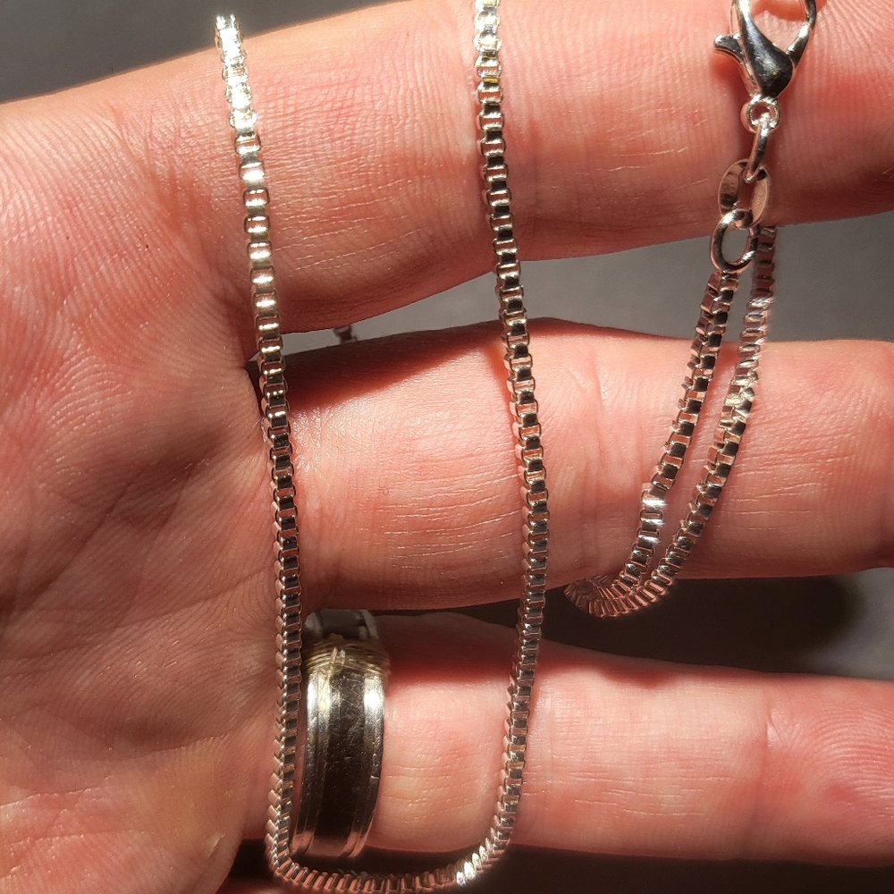 .925 box link necklace.. .24027